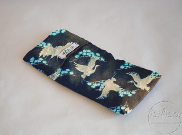 blue swans print weighted eye pillow eco friendly