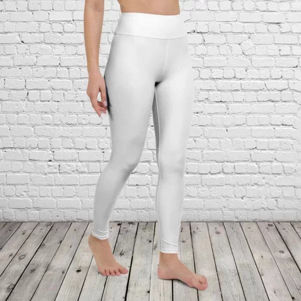 UZON Full Length Pure Cotton Lycra Leggings, Solid White Color – OOUZON