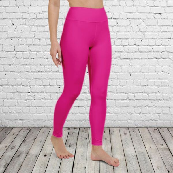 breathable Leggings pink on a wall background