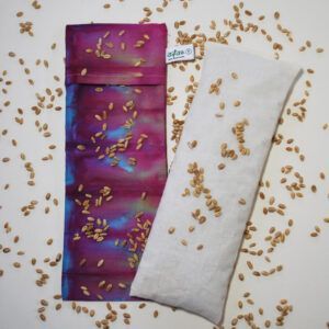 Pain relief pillow - Dark Pink dyed relaxation lavender eye pillow with pillow outside