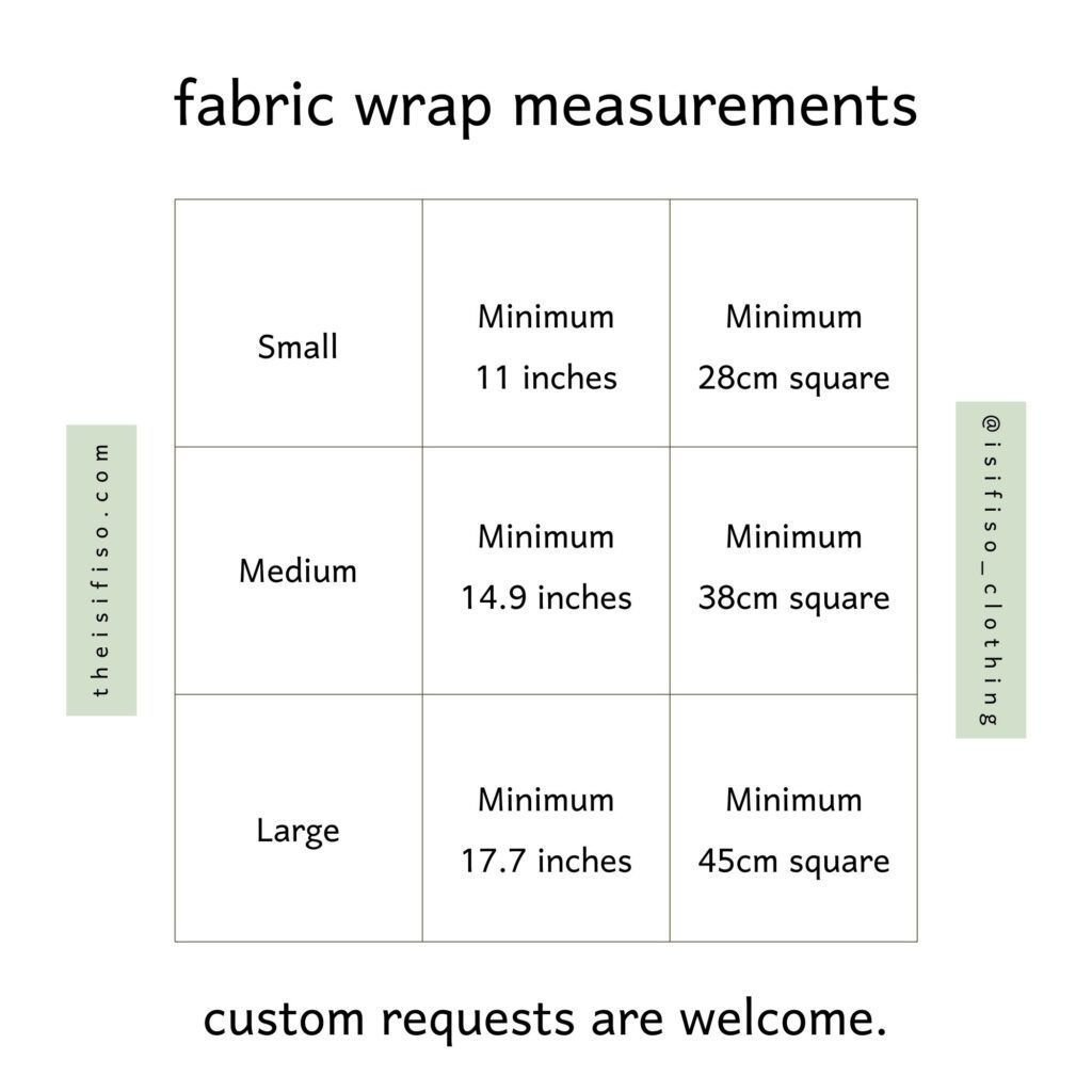 fabric wrap furoshiki measurements