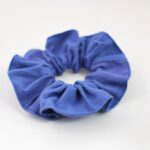 Plain blue eco scrunchie from fabric off cuts