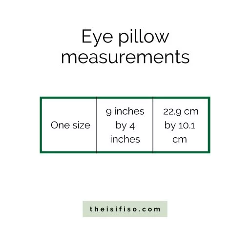 eye pillow measurements