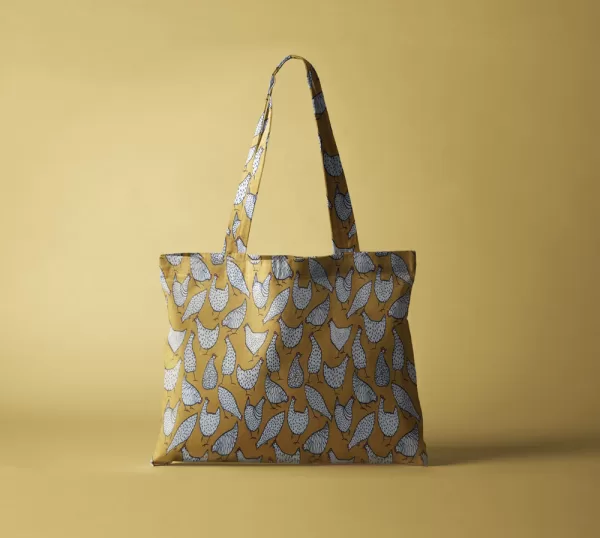 learn to sew tote bag yellow hens